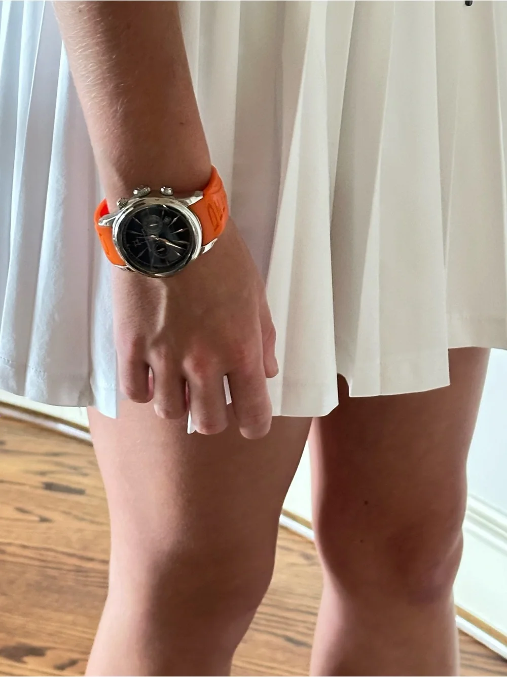 OFFICINA DEL TEMPO Orange Strap Chronograph Sport Wristwatch🌸